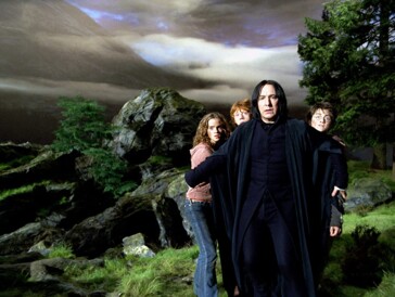 Alan Rickman, Rupert Grint, Daniel Radcliffe et Emma Watson dans Harry Potter and the Prisoner of Azkaban (2004)