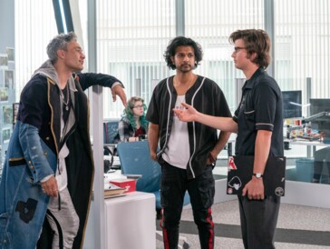 Antwan (Taika Waititi), Mouser (Utkarsh Ambudkar) und Keys (Joe Keery)