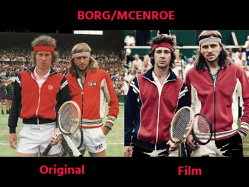 Erstaunliche Ähnlichkeit zwischen Björn Borg (rechts) und dem Hauptdarsteller Sverrir Gudnason