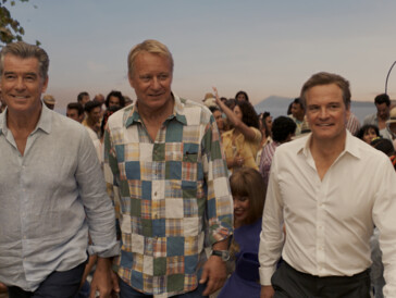  These three charming gentlemen are also back: Pierce Brosnan, Stellan Skarsgård and Colin Firth in 